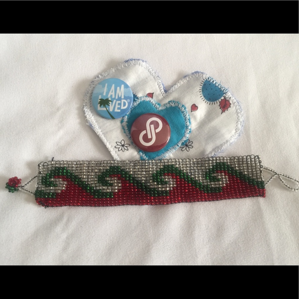 Hand beaded Multicolor bracelet from Mexico